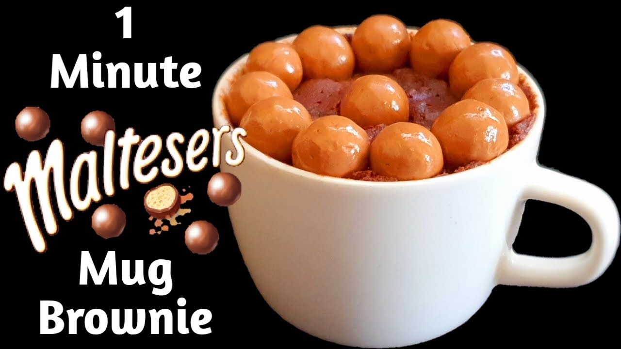 1 Minute Maltesers Mug Brownie Recipe In Microwave Chocolate Brownie