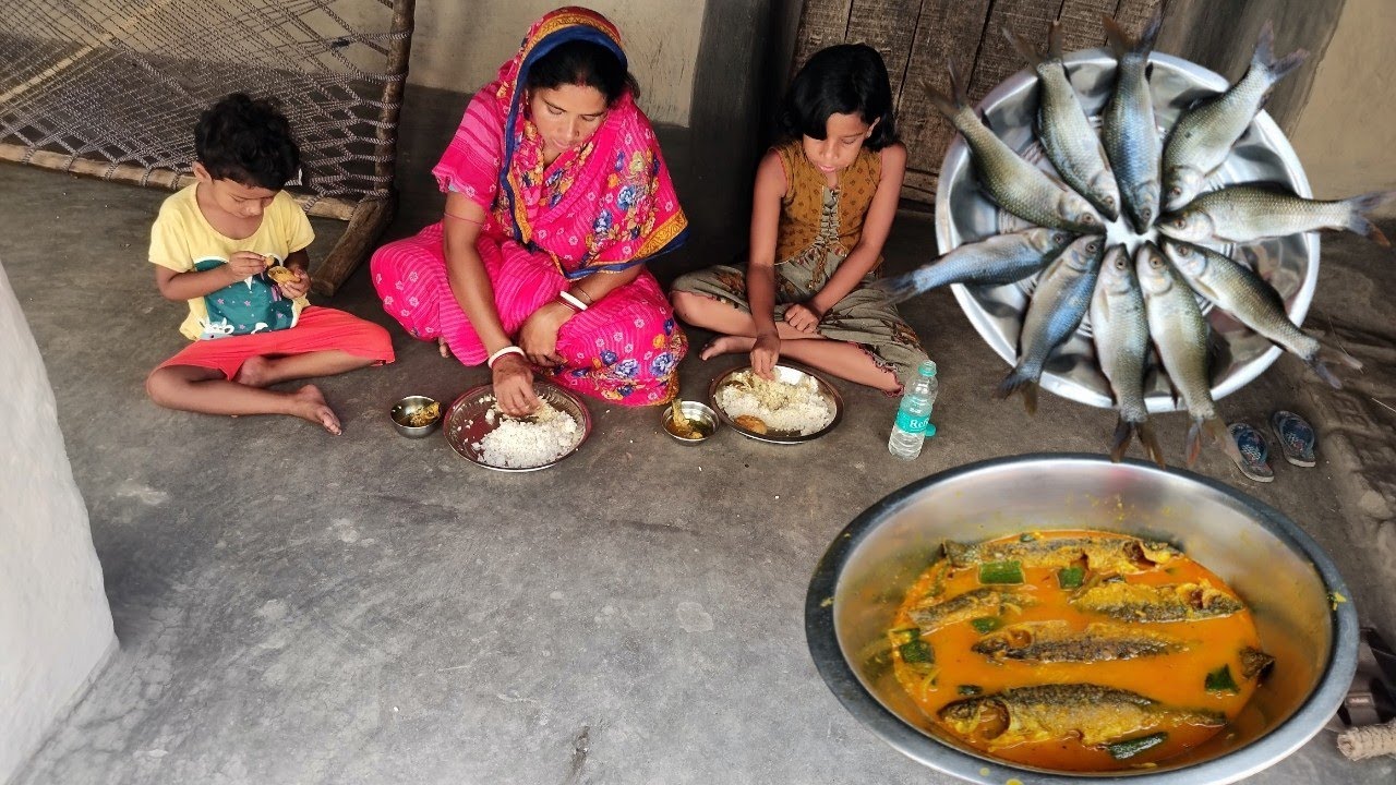 FISH CURRY with LADYFINGER recipevillage style fish currycooking 