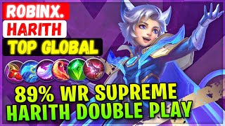 89% Win Rate Supreme Harith [ Top Global Harith ] RoBinx. - Mobile Legends Gameplay Emblem And Build