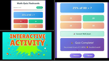 Interactive Math Flash Cards for Students !