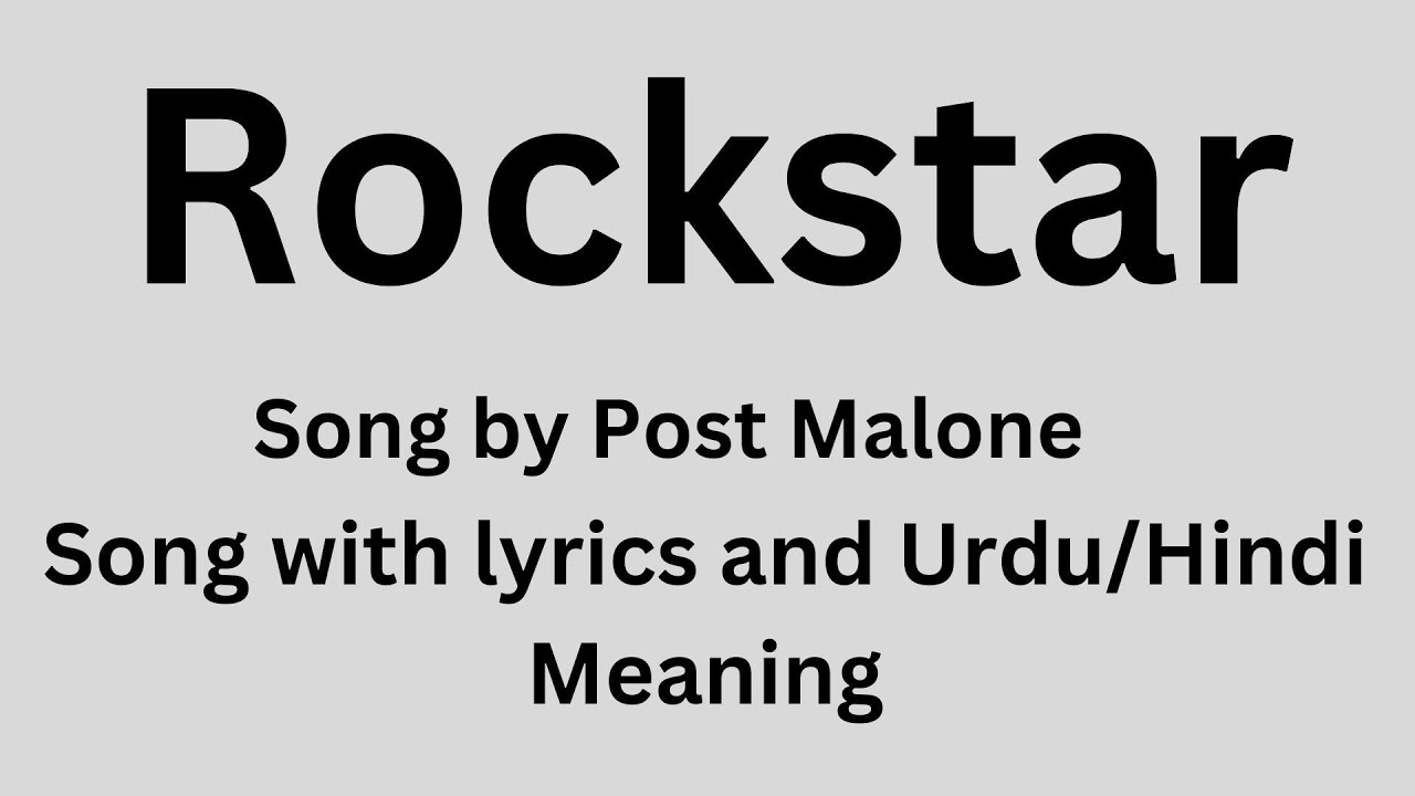 Rockstar, song with lyrics and Urdu/Hindi meaning YouTube