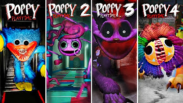 ALL CHASE SCENES | CHAPTERS 1-4 COMPARED - Poppy Playtime (2021-2025)