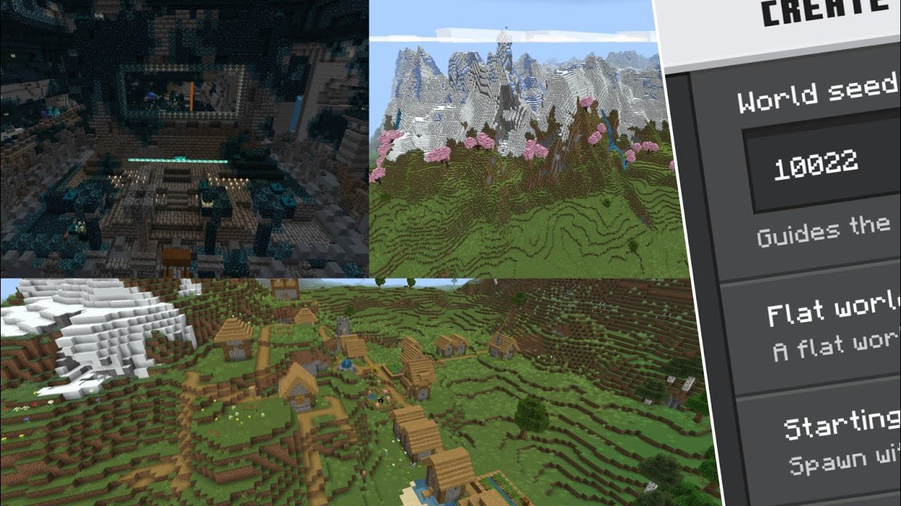 Minecraft Bedrock Ancient City And Plains Village Seed - YouTube