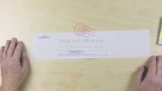 2 Panels, 1 fold basic oblong mail piece folding instructions