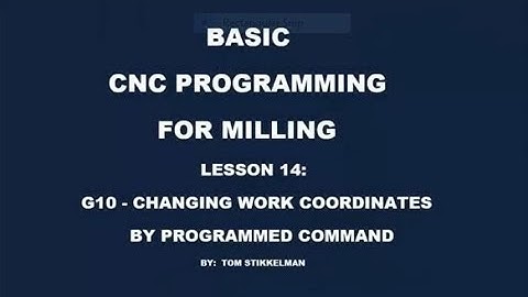 HOW TO USE A G10 COMMAND TO LOAD WORK COORDINATES FROM YOUR PROGRAM