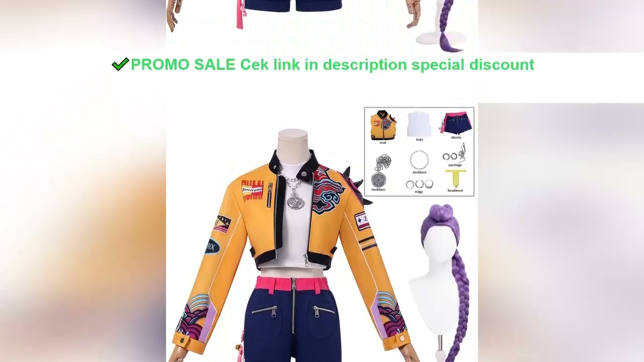 KPop Rumi Cosplay Costume Wig Women Girls Halloween Carnival Comic-con Party Role Playing Outfits