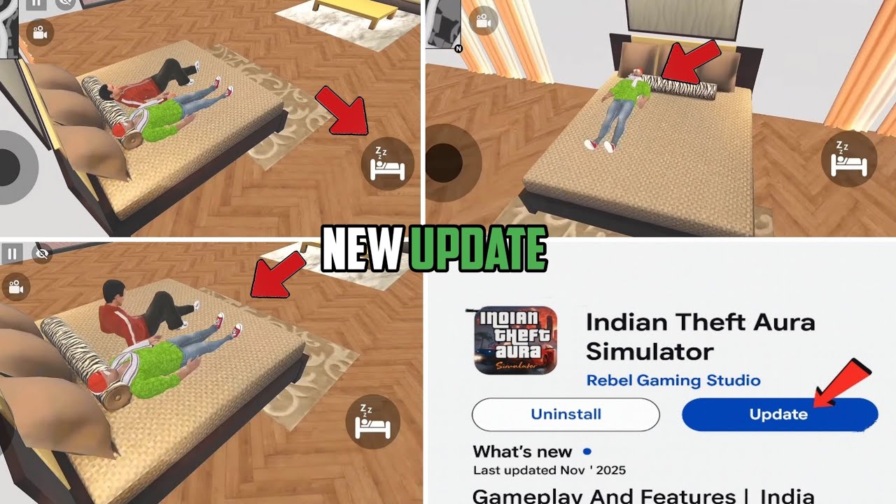 Indian Theft Aura Simulator New Update-Sleeping Mod Feature+More Cheat Code | Hidden Update Feature 