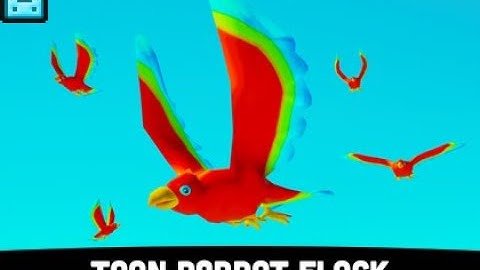 Bird Flock Toon Parrot