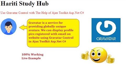 Gravatar Control in Ajax with Asp.Net Website C# | Hindi | Free Online Class