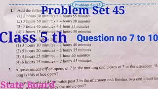 Celebrity Problem Set 45 Class 5th |  Measuring Time | Que no 7to 10 | state board Profile