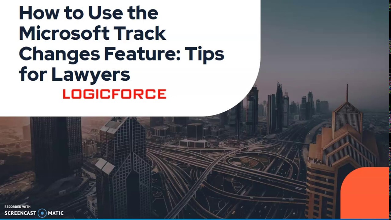 How to Use the Microsoft Track Changes Video: Tips for Lawyers