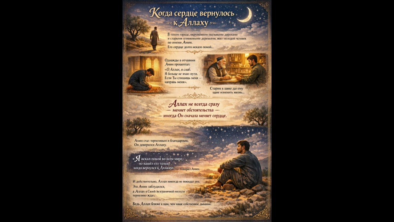 РУССКИЙ ПЕРЕВОД (Russian Translation)«Когда сердце вернулось к Аллаху»