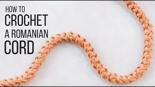 How To Crochet a Romanian Cord for STURDY Bag and Purse Straps - Easy!
