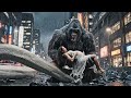 The Giant KingKong saved the pregnant girl attack from the Giant White Python in the city #015