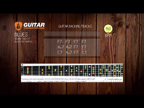 12-bar-fast-blues-shuffle-in-f-|-blues-|-160-bpm-|-guitar-backing-track-|-4/4-|-gbt006