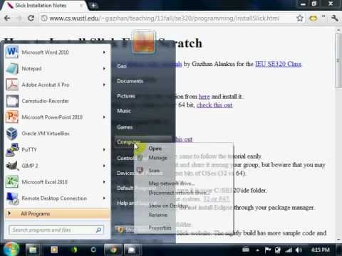 SE320 Tutorial 1 - Installing Java, Eclipse and Slick