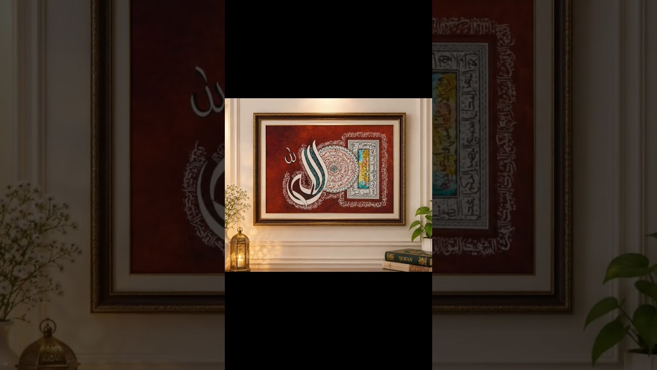 ✨Asma Ul Husna 💞Modern Arabic Calligraphy #shorts #ytshorts #viralvideo  #calligraphy #painting #art