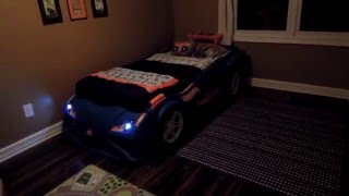 Video Review of the Hot Wheels™ Toddler-to-Twin Race Car Bed by a Step2 Toy Tester! To view more about the Hot Wheels™ 