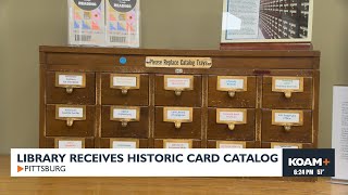 Library receives historic card catalog