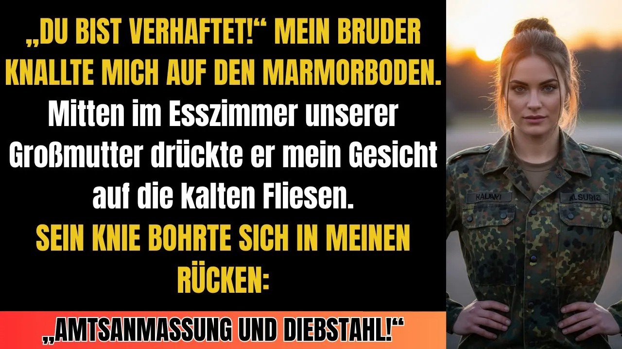Mein Bruder verhaftete mich beim Essen – Dann salutierte sein Boss MIR： „General, wir sind hier