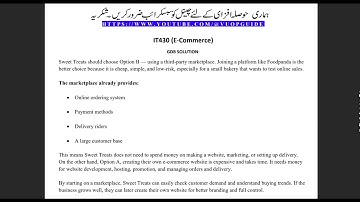 IT430 GDB 2025 Solution | VUOP Guide