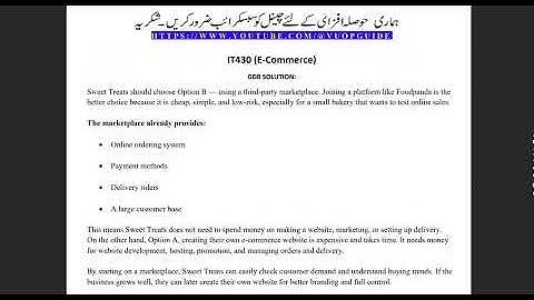 IT430 GDB 2025 Solution | VUOP Guide