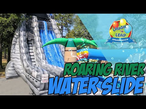 Roaring River Water Slide | Laugh n Leap Amusements | Giant Inflatable Water Slide Rental @LaughnLeapAmusements