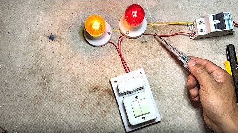 Hướng dẫn đấu, nối bảng điện, 1 cầu trì, 2 công tắc, điều khiển 2 bóng điện bật tắt đơn giản nhất