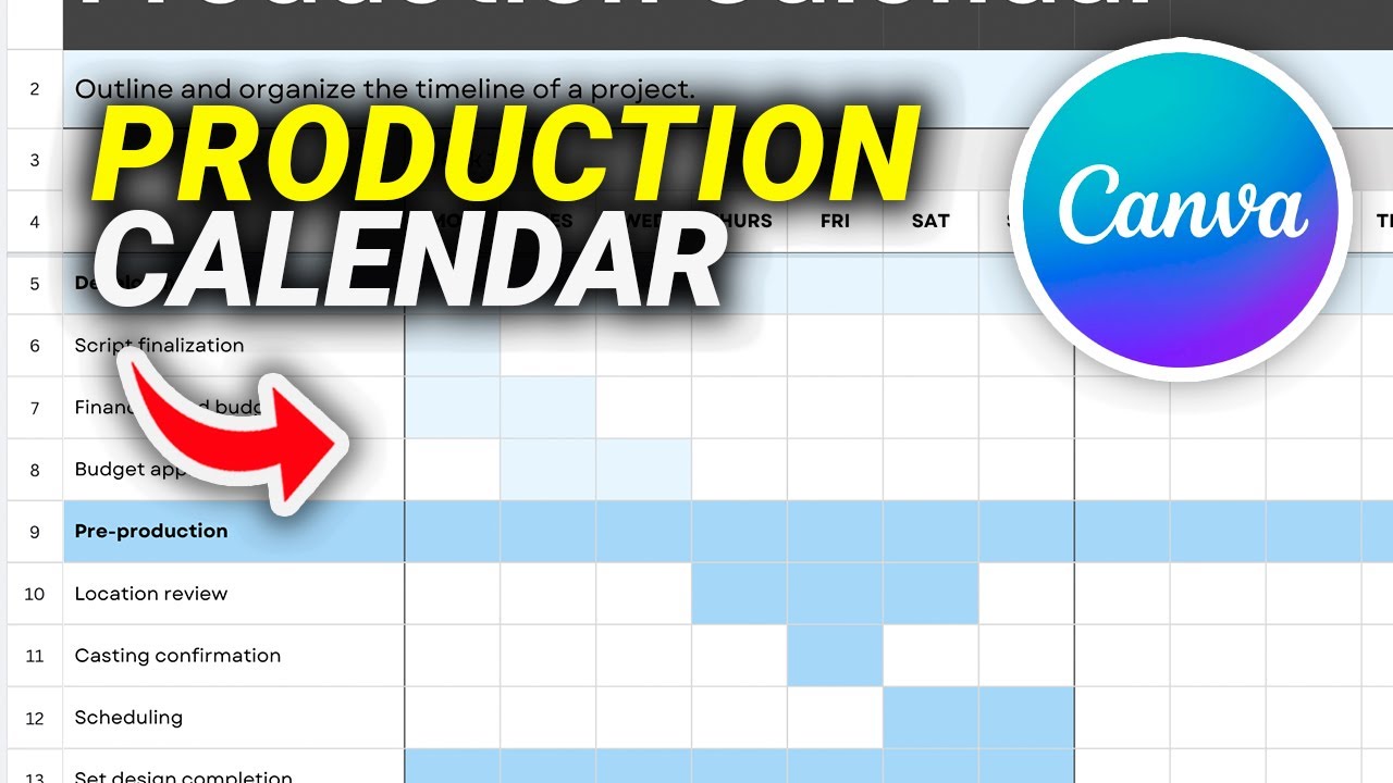 How To Make a Production Calendar in Canva Fast!