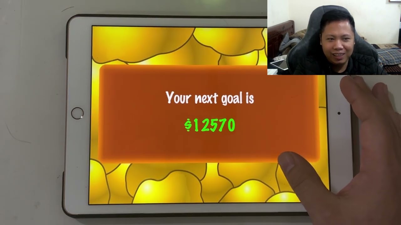 Lần đầu tập chơi game đào vàng trên ipad