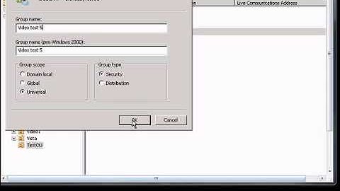 Create universal group in Windows 2008 Active Directory