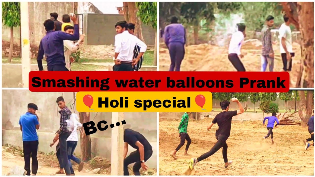 Smashing water balloons pranks🎈😂 @ShekhawatiPrankTV