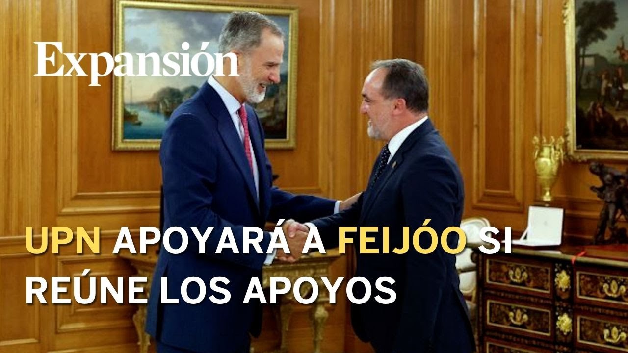 UPN comunica al Rey su apoyo a la investidura de Feijóo - YouTube