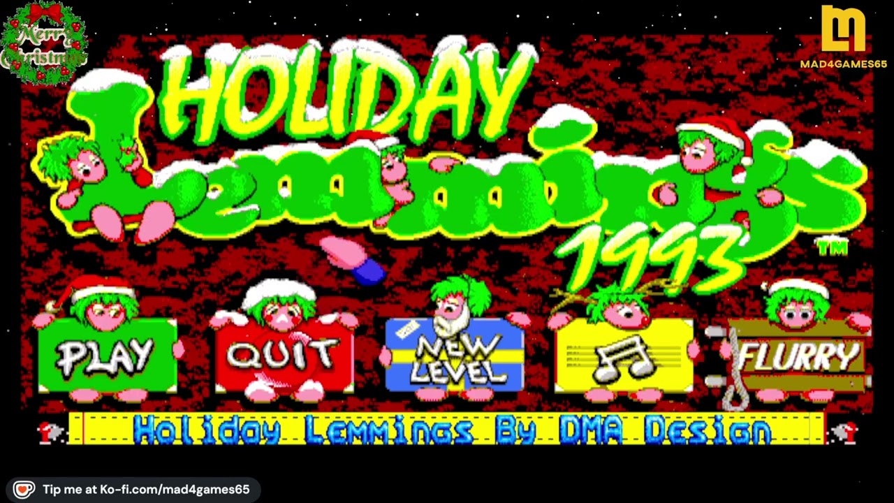 Retro Gaming - Holiday Lemmings - Commodore Amiga - YouTube