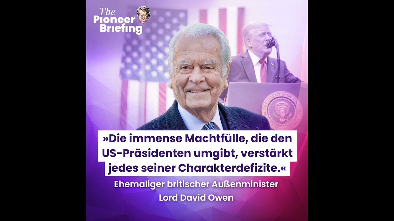 Lord David Owen über Hybris in der Politik | CDU-Parteitag | Pioneer Bootcamp