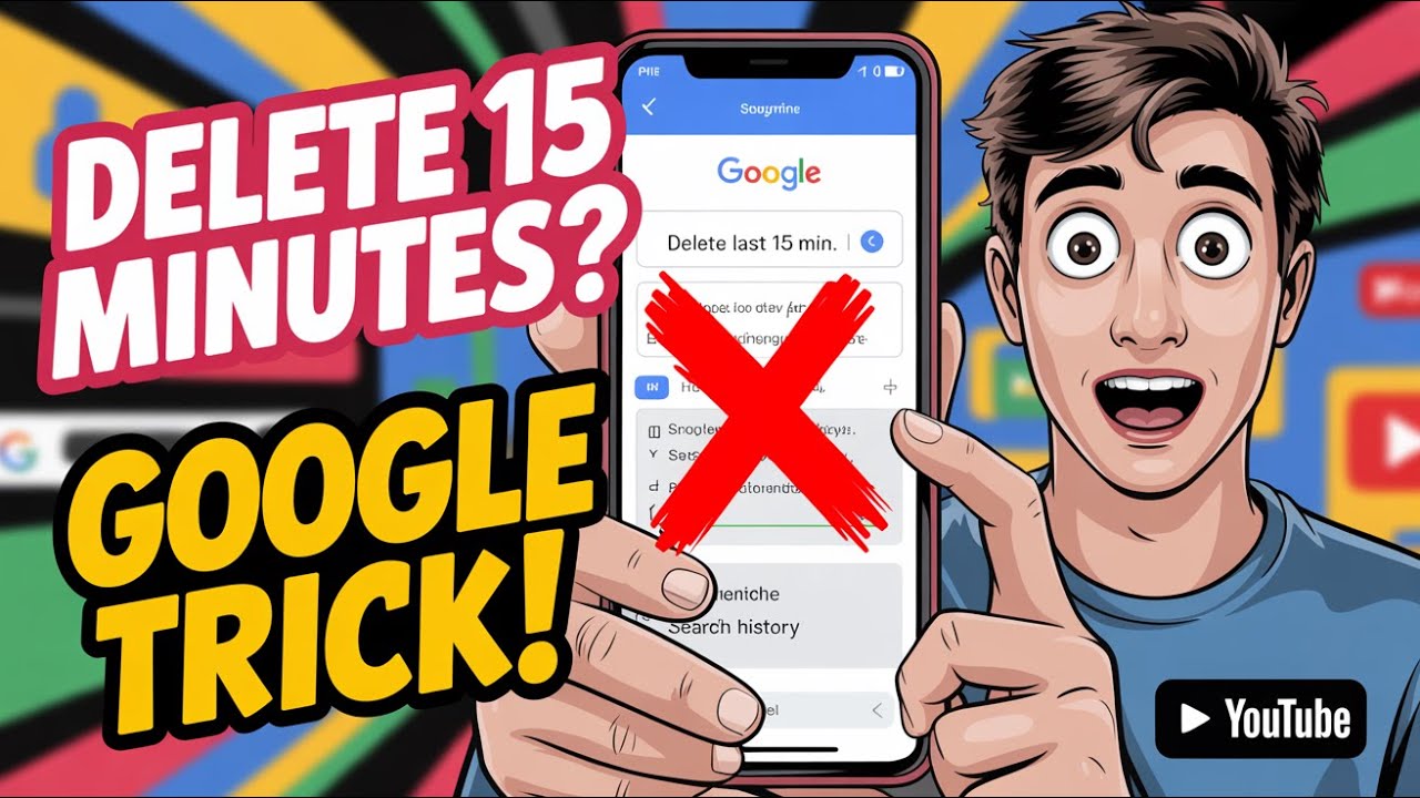 How to Delete the Last 15 minutes of Search History on Google - YouTube