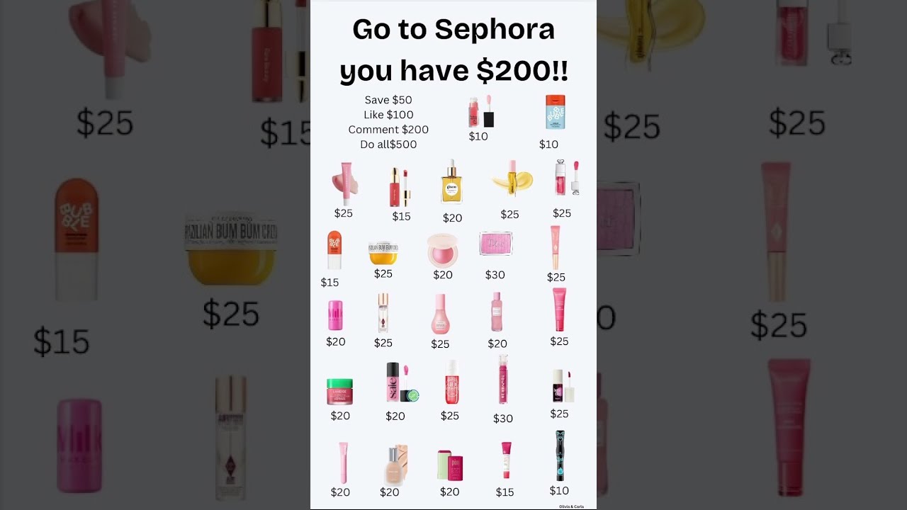 You Have 200 To Spend At Sephora But May Not Go Over Fun 