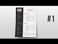 Resume template design with photoshop  #1