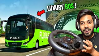 I tried BUS GAME with steering wheel ! | Bus simulator 21 gameplay | Mr IG #1