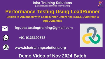 Performance Testing using LoadRunner Demo. 12th November 2024