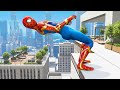 SPIDERMAN CRAZY JUMPS FALLS GTA 5 Spider Man Fails 69 