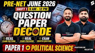 UGC PRE NET June 2026 | UGC NET Paper 1 &amp; Political Science Question Paper 2026 | UGC NET 2026