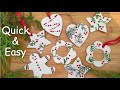 Easy Hack to Imprint Coloured Pattern On Air Dry Clay | Pressed Pattern Christmas Clay Ornaments