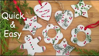 Easy Hack to Imprint Coloured Pattern On Air Dry Clay | Pressed Pattern Christmas Clay Ornaments