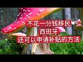 不花钱移民西班牙的方法――政治庇护。不但不花一分钱还可以申请补贴。5年拿国籍，如果你是新疆西藏内蒙等少数民族或是法龙功学员那么恭喜你99.99％可以成功。