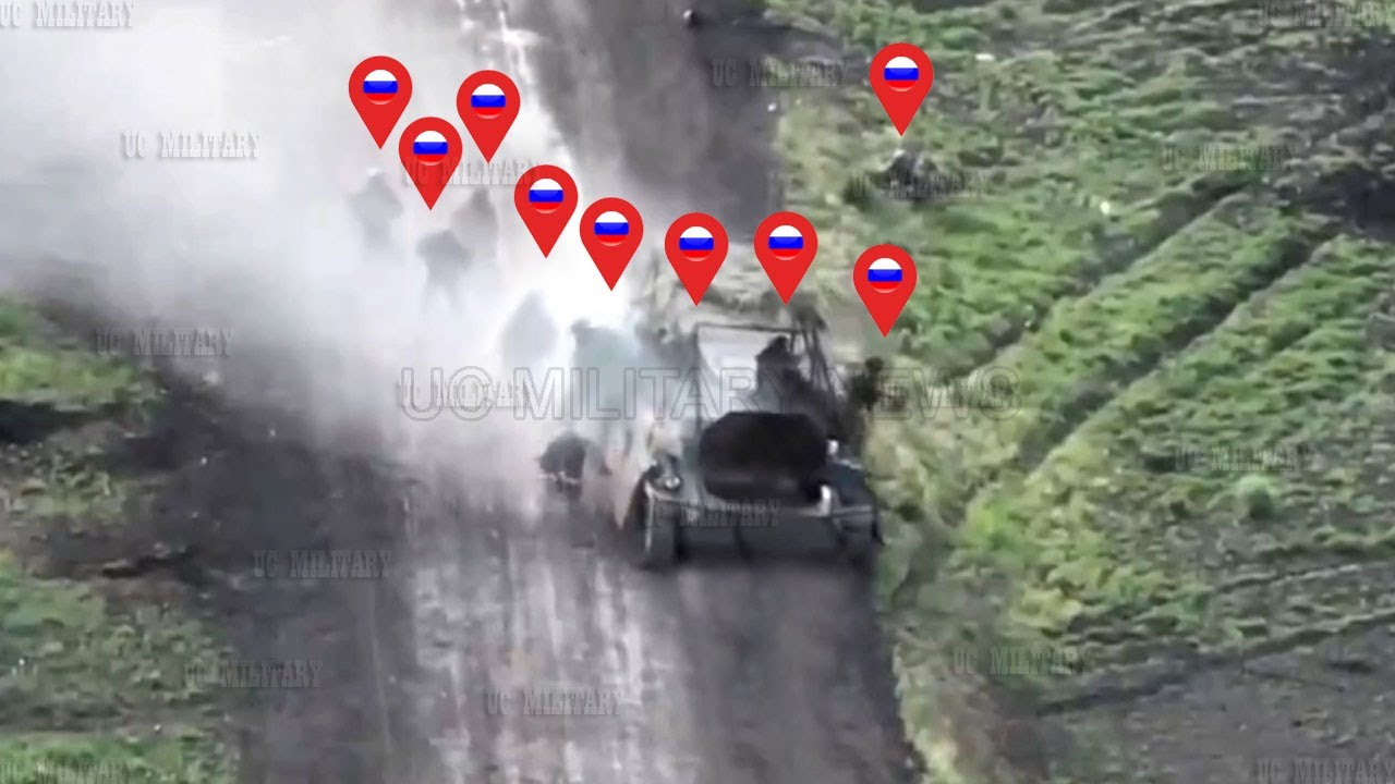 Ukrainian FPV drones mercilessly destroys Russian infantry vehicles in ...