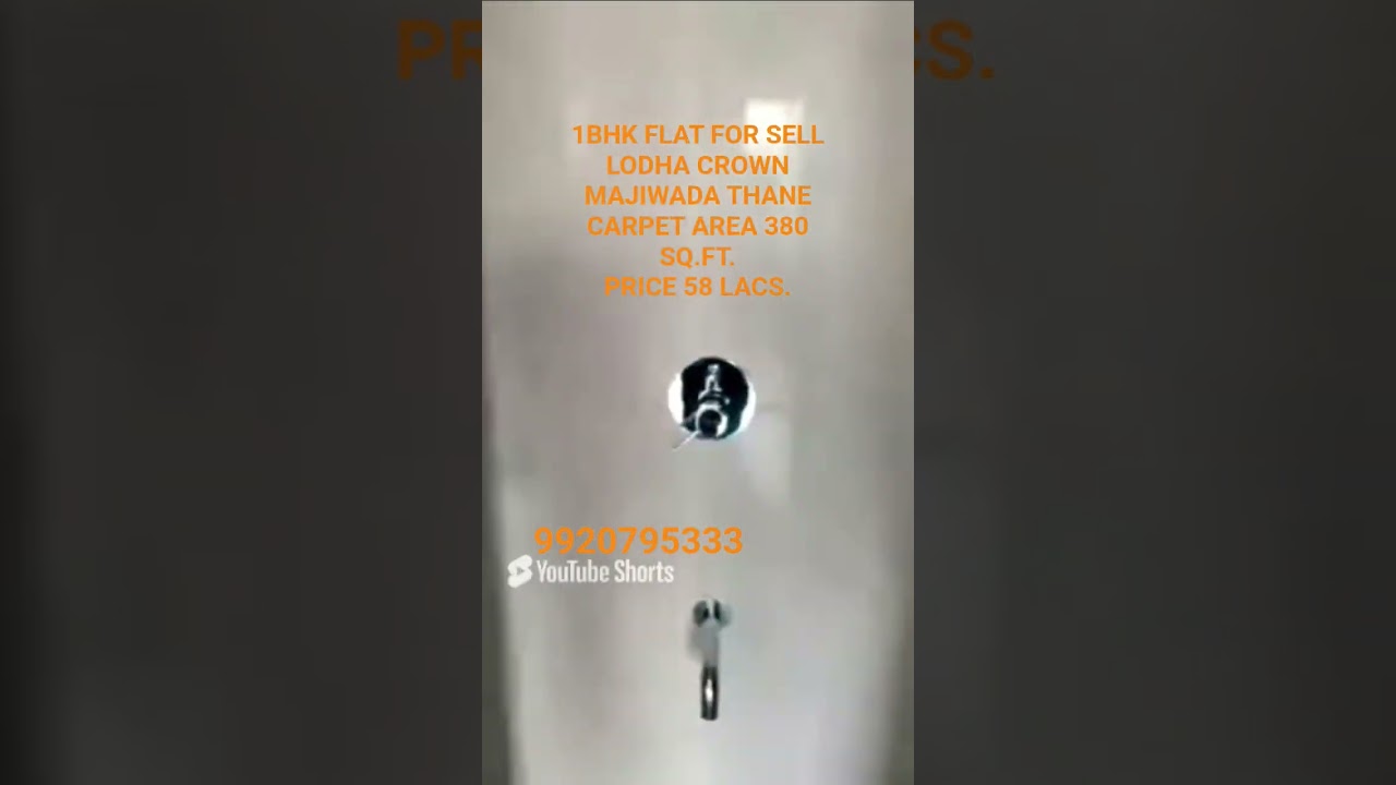 1bhk flat in Lodha crown majiwada thane west. price 58 lacs negotiable.