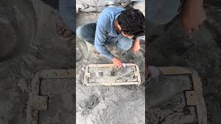 Handmade Cement Tiles Tutorial #asmr #construction #cementart #art #shorts