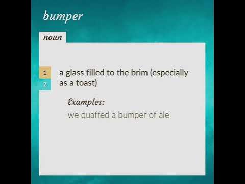 Bumper | meaning of Bumper - YouTube