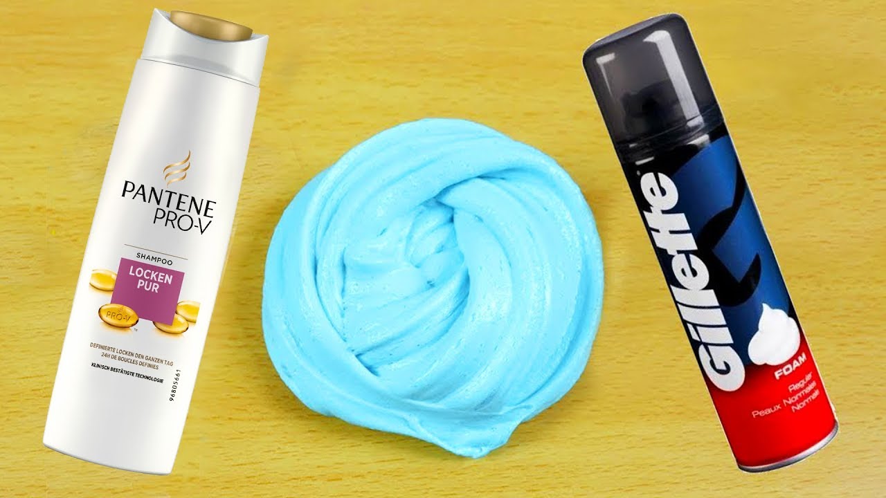 Slime With Shampoo,Salt and Shaving Foam, No Glue,No Borax Slime Recipe, 23  Ingredients Slime